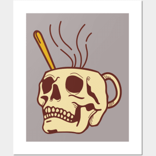 Vintage Skull Cup Posters and Art